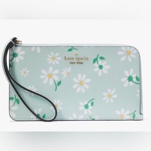 NWT Kate Spade Lucy Day Tripper Daisy Medium L-Zip Wristlet